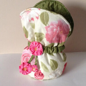 NWOT Teapot Tea Cozy Coffee Percolator Cover Floral Handmade Kitchen Linens